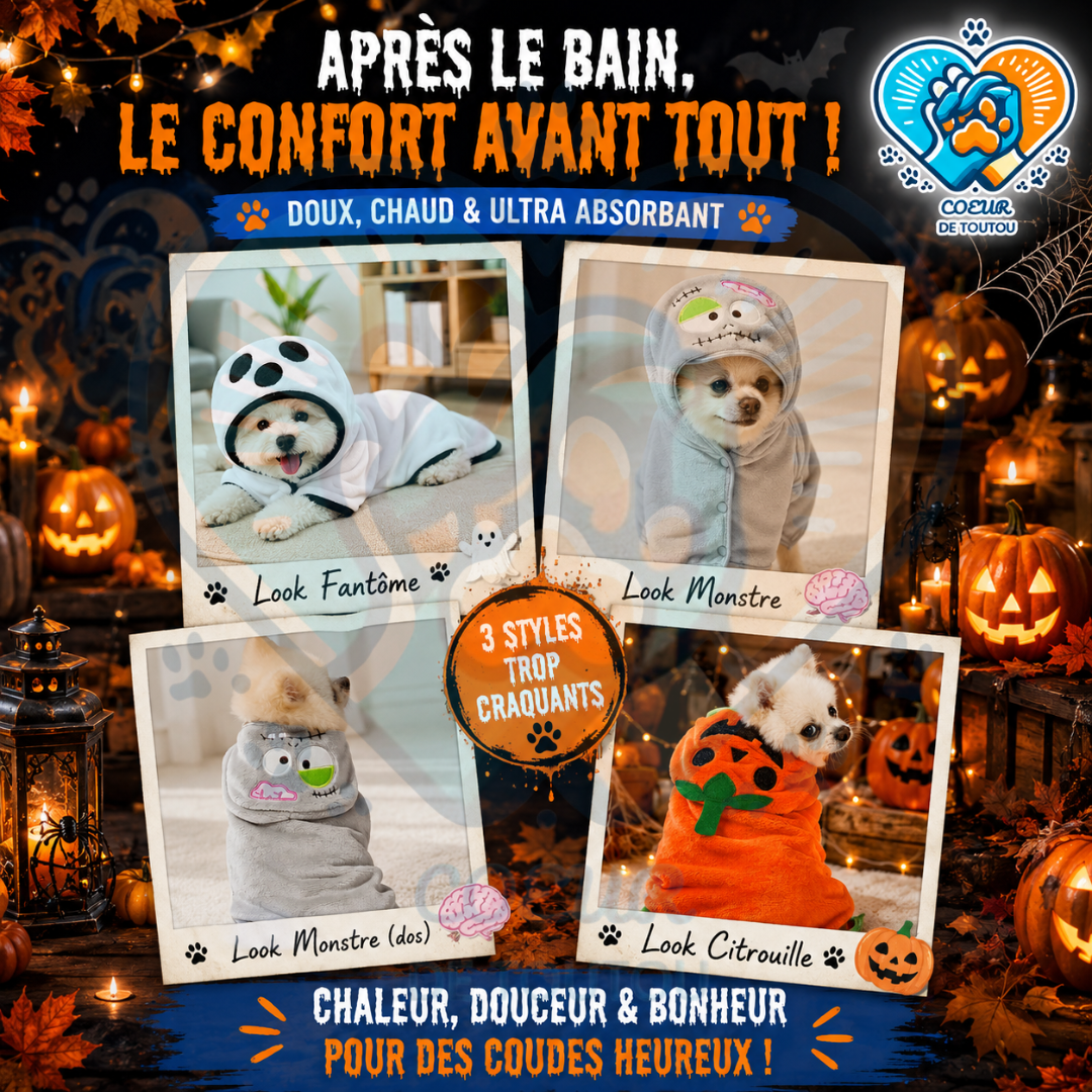 peignoir pour chien