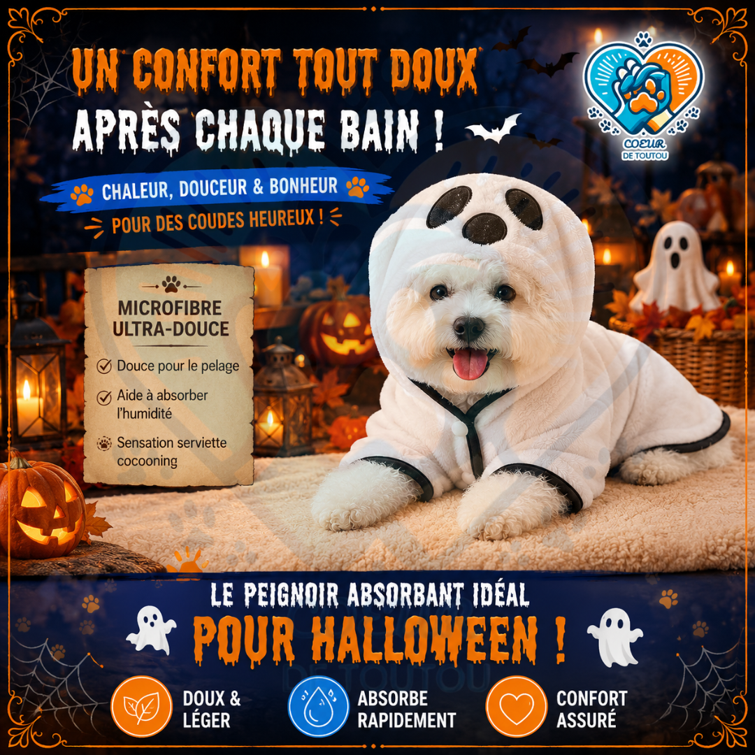 peignoir pour chien