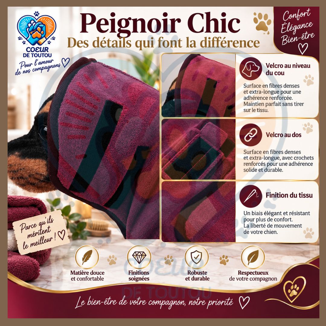 Peignoir de séchage ultra-absorbant pour chien | Noble’Dry™