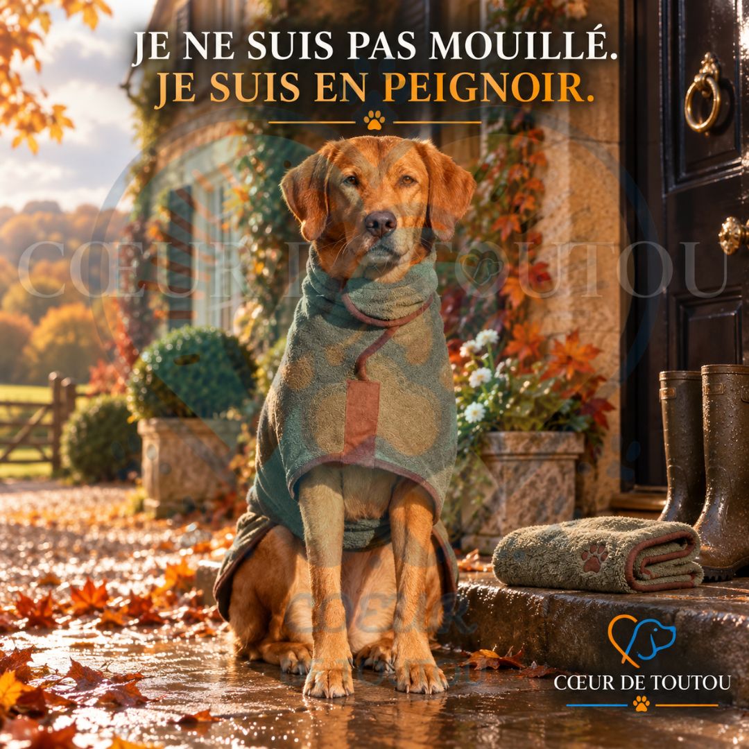 Peignoir de séchage ultra-absorbant pour chien | Noble’Dry™
