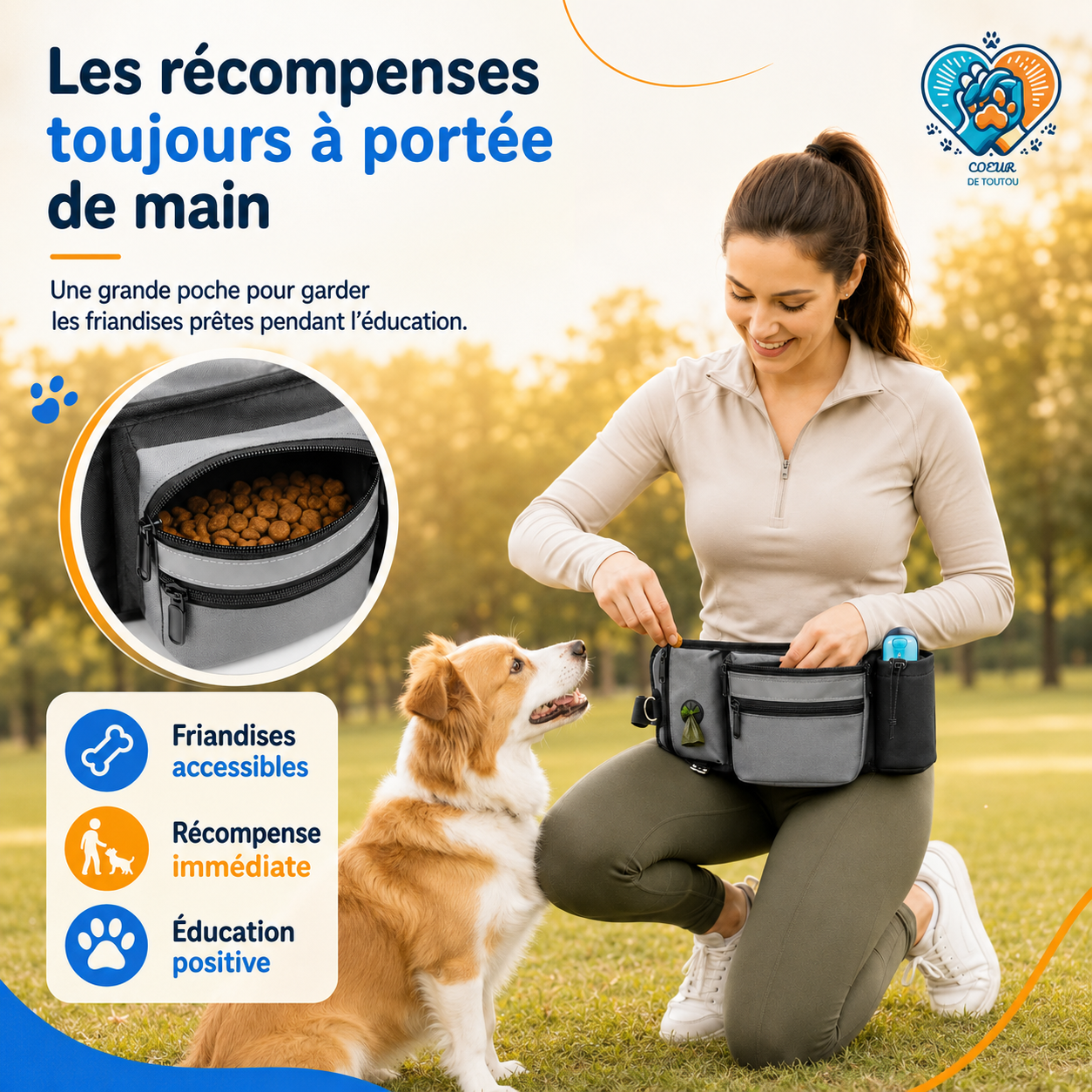 sacoche promenade chien