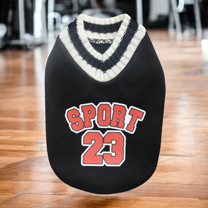 Pull preppy col V pour chien et chat | CampusPup™