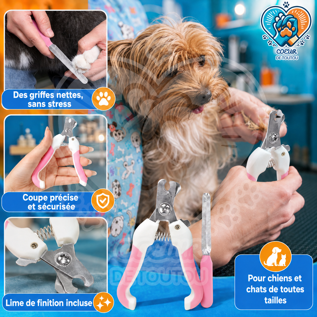 kit de toilettage complet pour chien