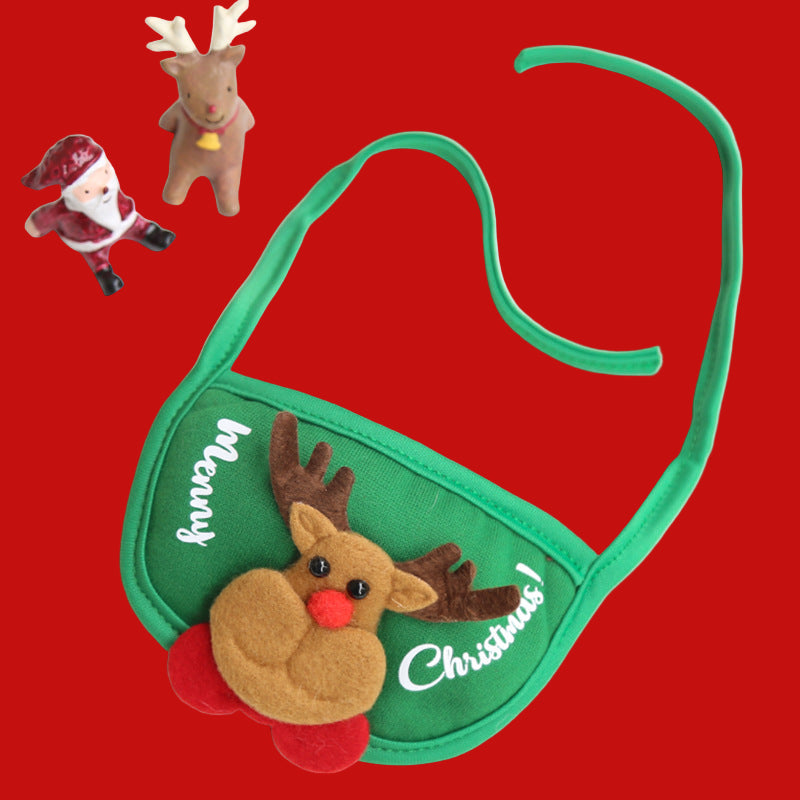 serviette pour chien verte noel