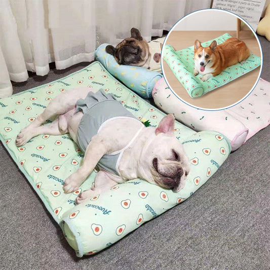 Tapis Rafraîchissant d’Été avec Coussin pour chien | ChillMate™ -  Fraîcheur & Confort pour Chien et Chat