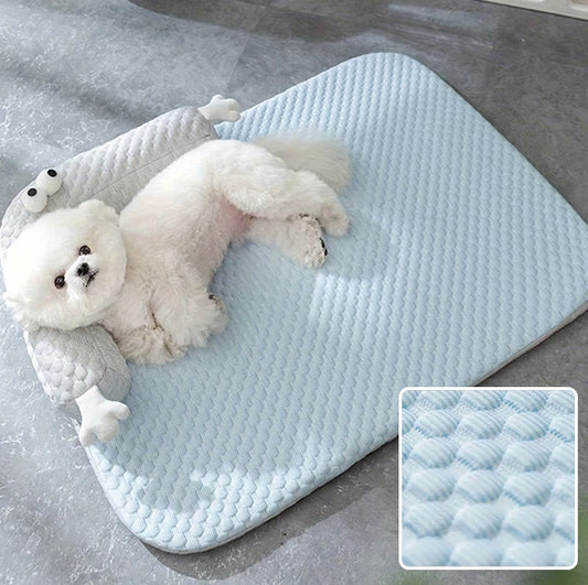 Tapis Rafraîchissant pour Chien avec Oreiller | FrostyPad™