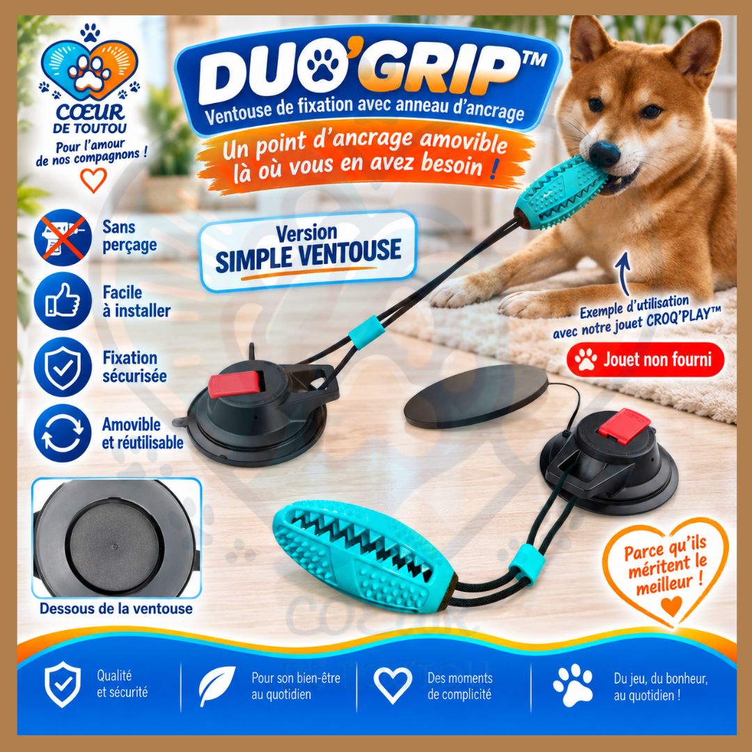 Ventouse de fixation avec anneau d’ancrage | DUO’GRIP™