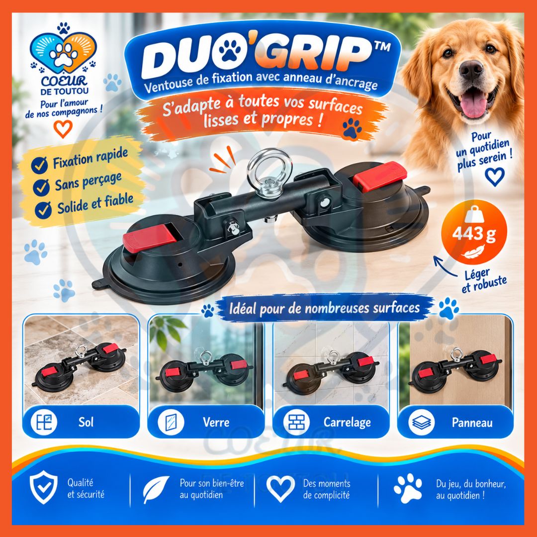 Ventouse de fixation avec anneau d’ancrage | DUO’GRIP™